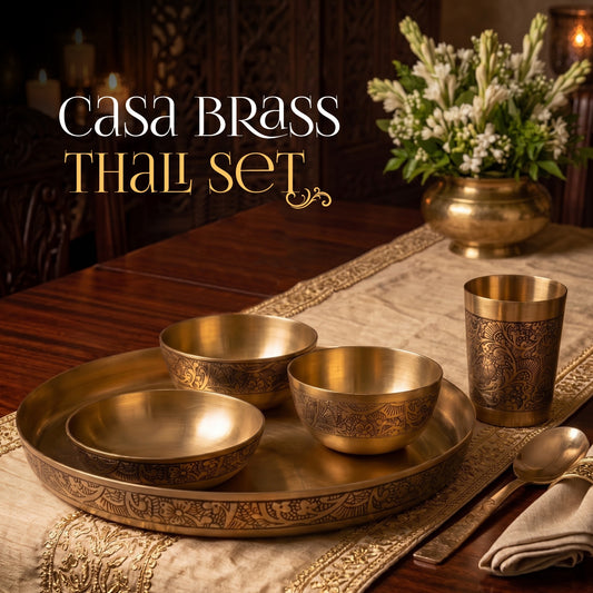 Casa Brass Thali Set