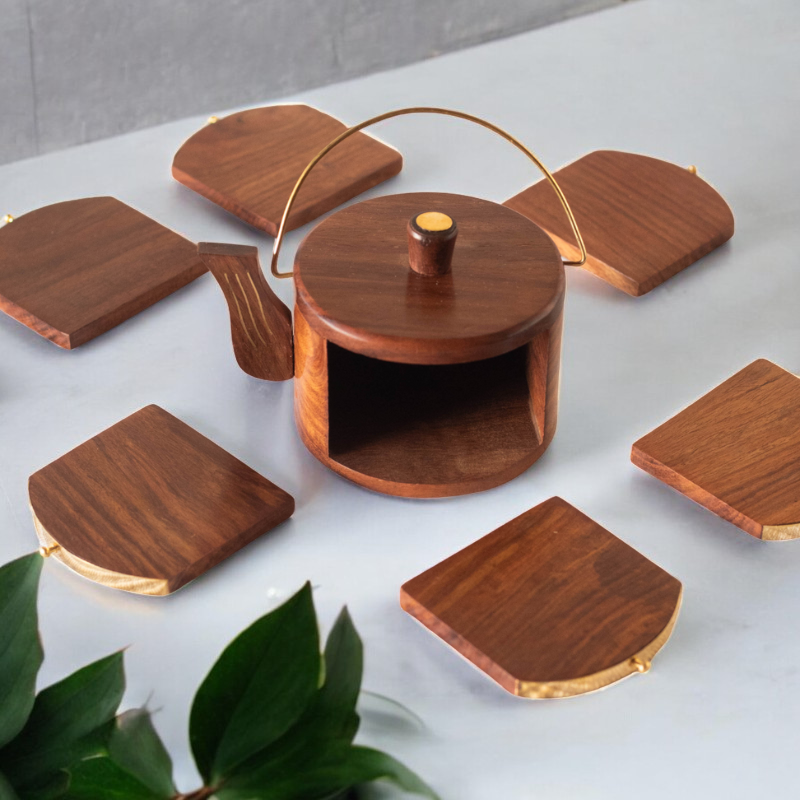 Coffee Tray (Set of 3) + Kettle Coaster (set of 6)