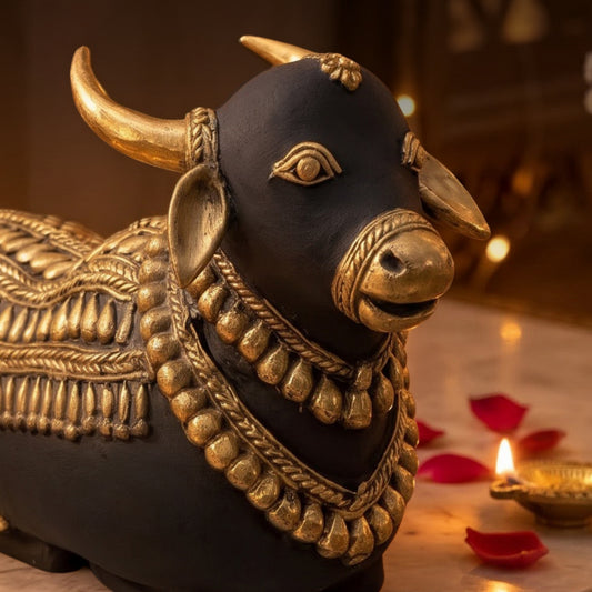 Black & Gold Dhokra Nandi