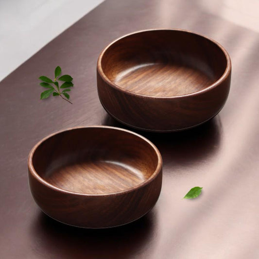 Round Serving Wooden Bowl (Set of Two)