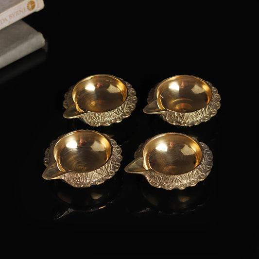 Kuber Brass Diyas – Set of 4