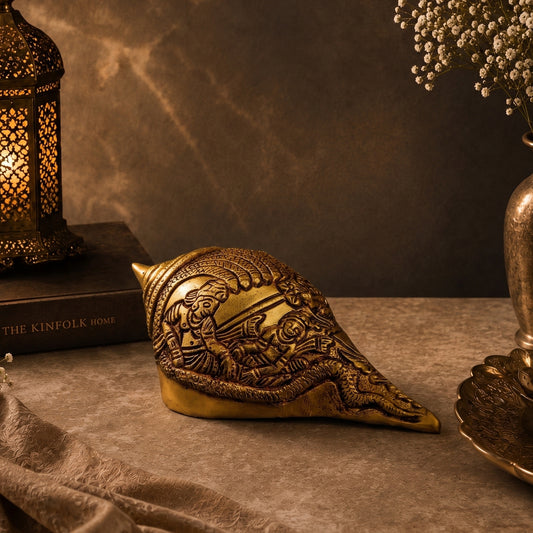 Divine Brass Shankh - Big