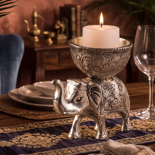 EleGlow Elephant Décor T-Light Holder