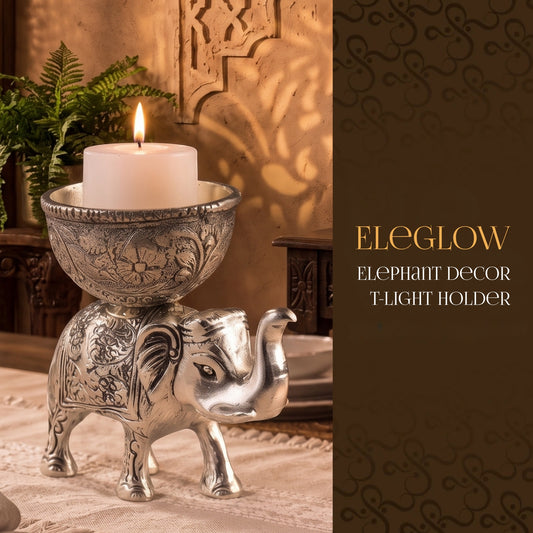 EleGlow Elephant Décor T-Light Holder