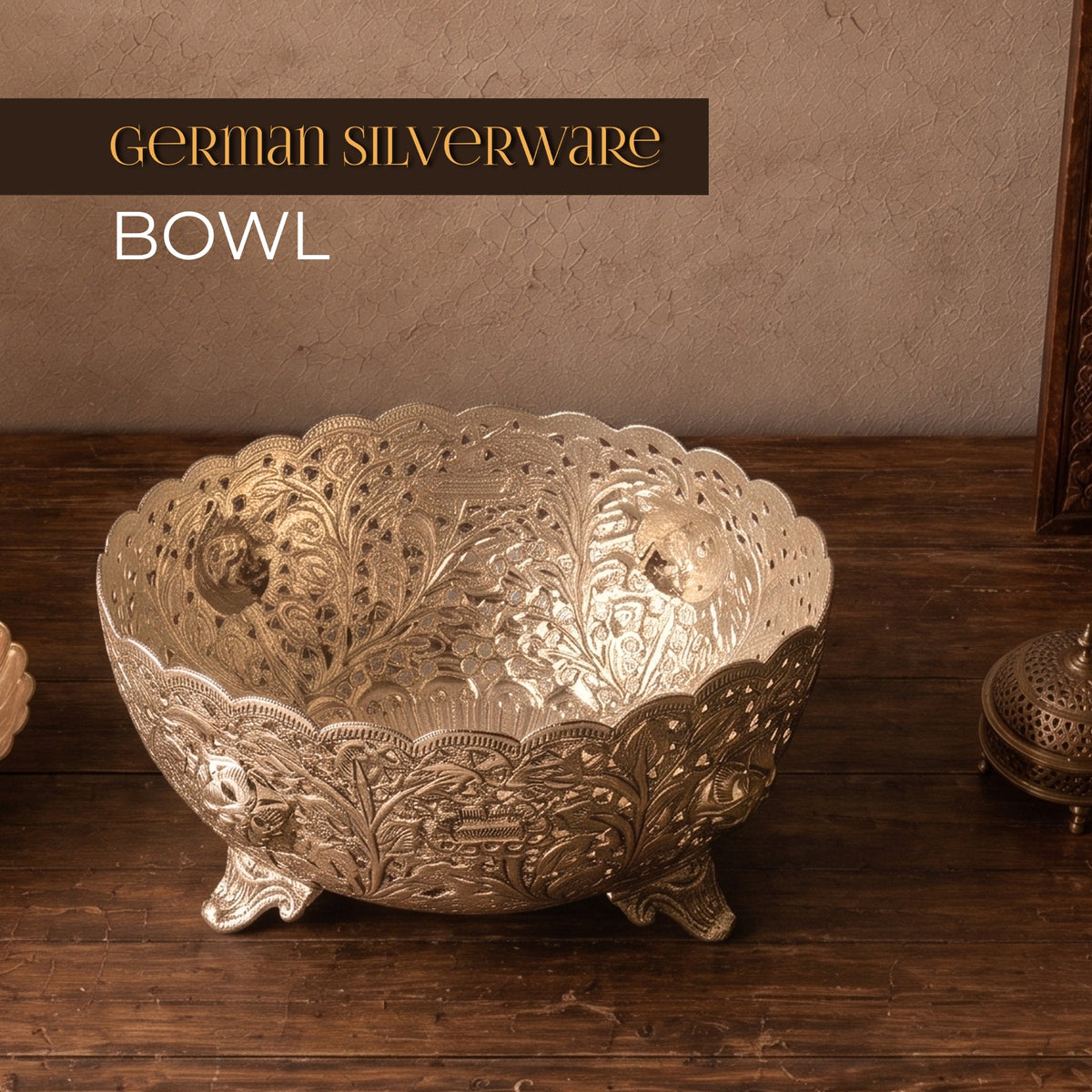 German Silverware Bowl With Box - handcrafted decor by Yura Designs