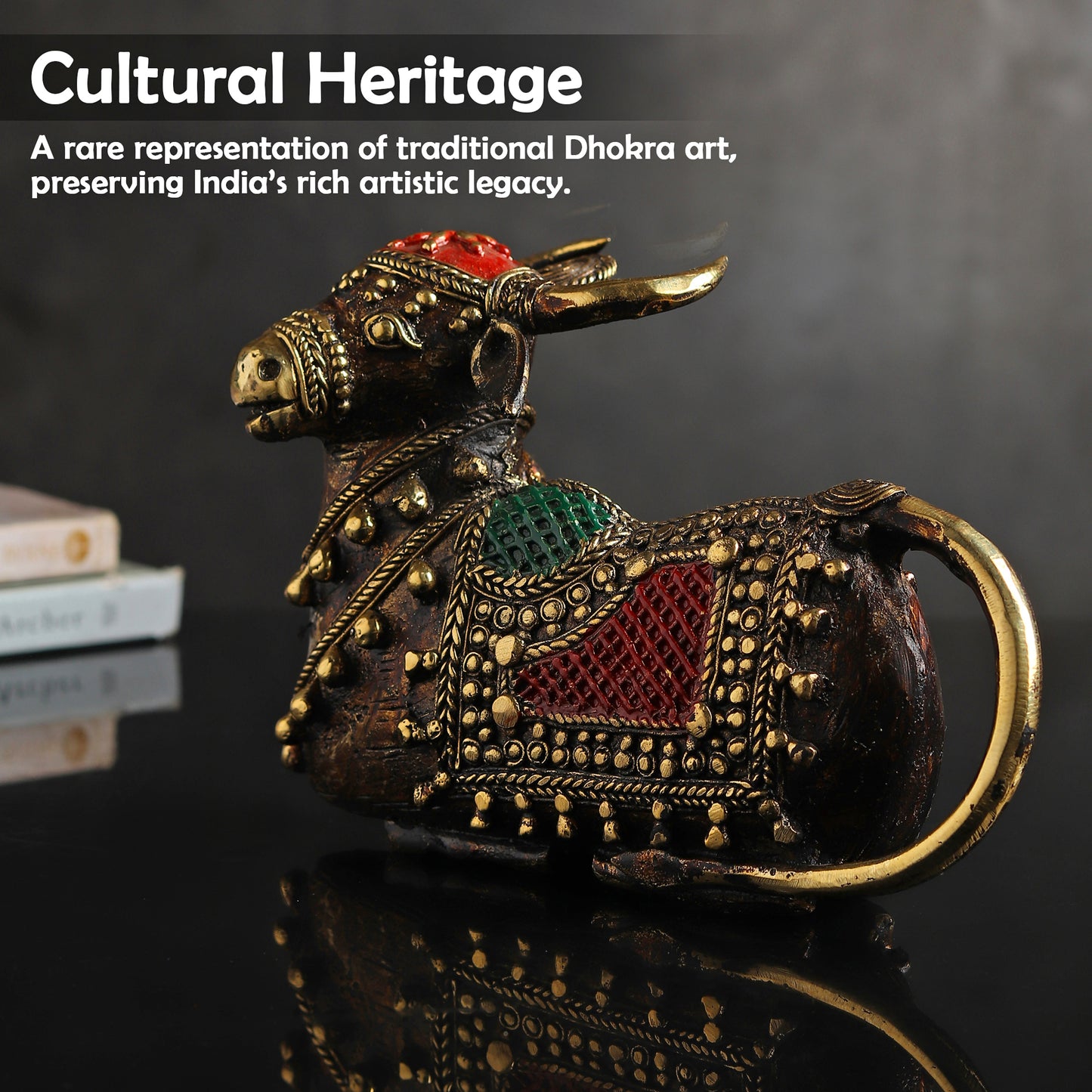 Ornate Brass Nandi