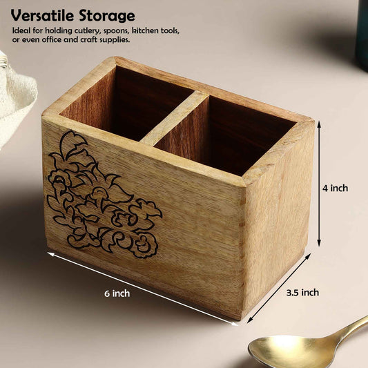 Wooden kitchen tool organizer