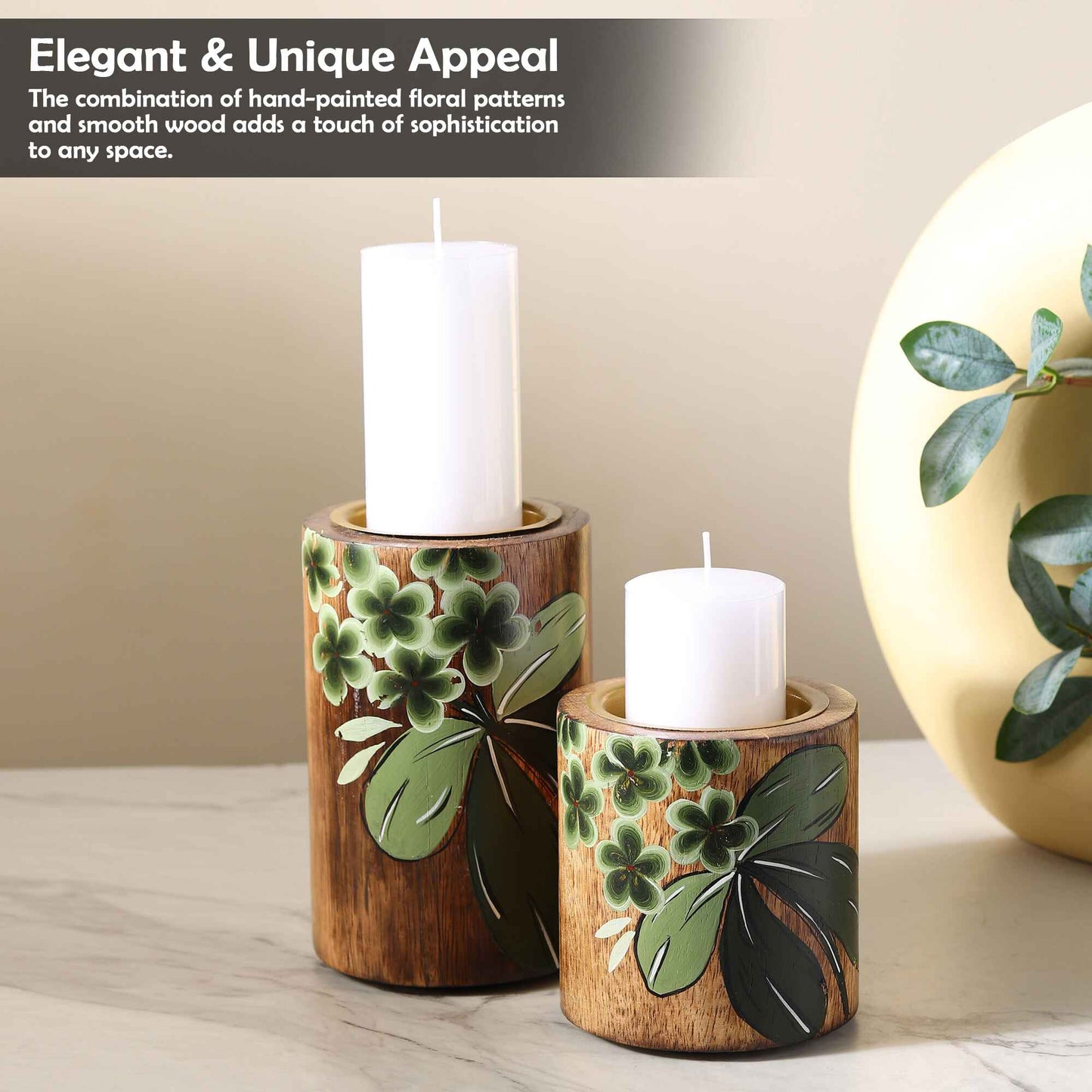 Botanic Glow Candle Holders (A candle set of two)