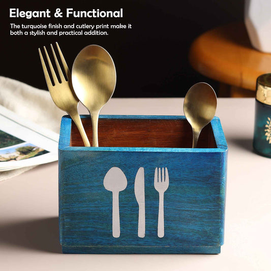 Turquoise Cutlery Organizer