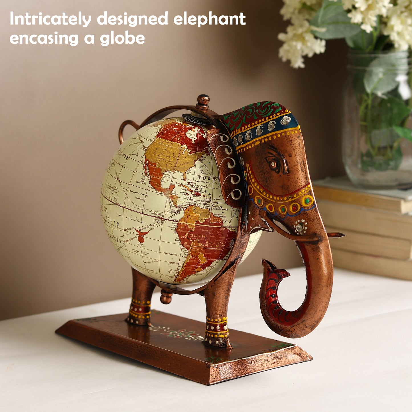 Heritage Elephant Globe Decor