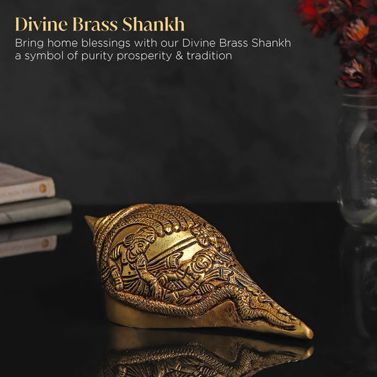 Divine Brass Shankh - Big