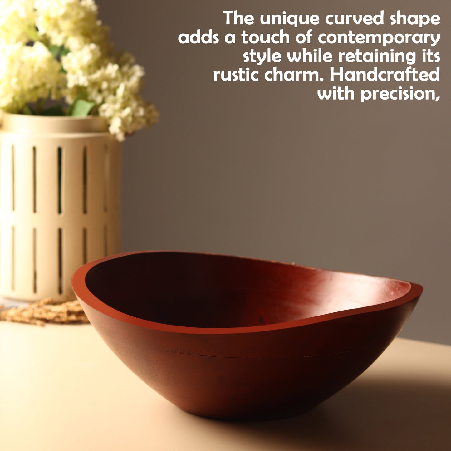 Large Wooden Bowl - Premium Mango Wood