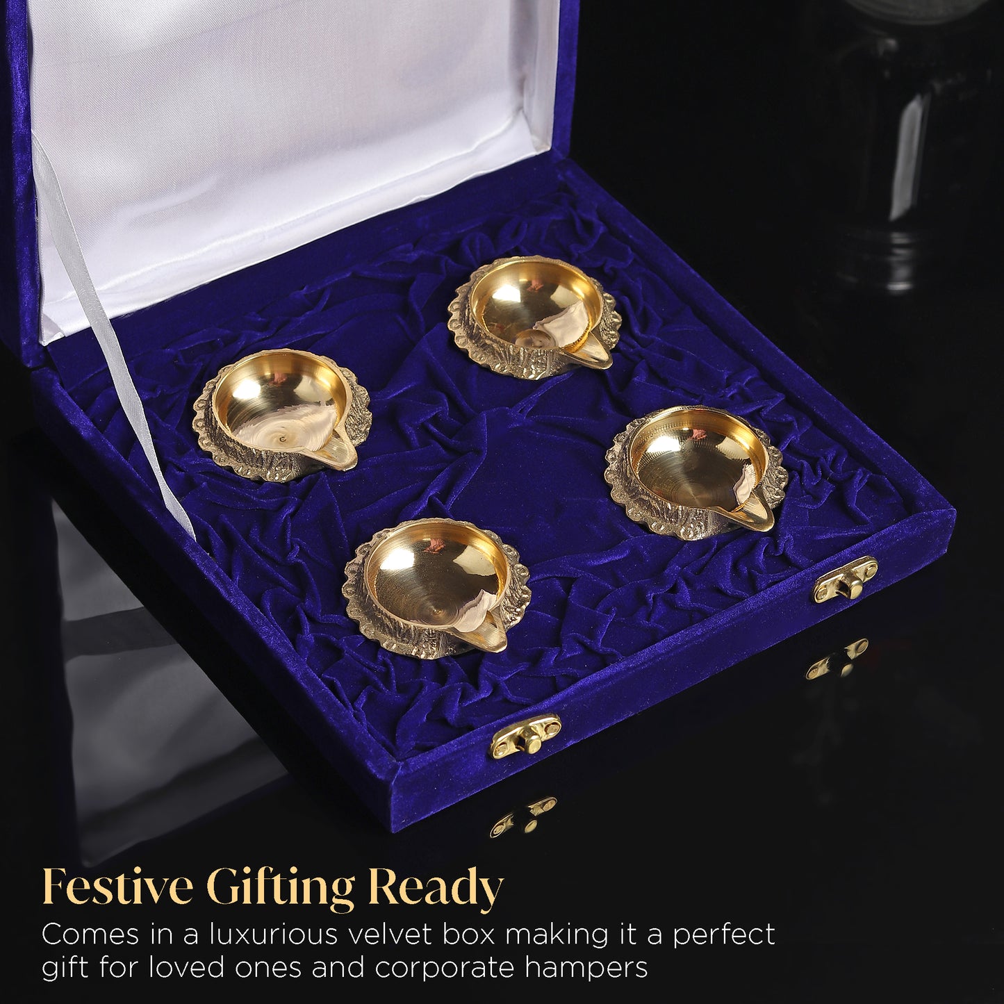 Kuber Brass Diyas – Set of 4