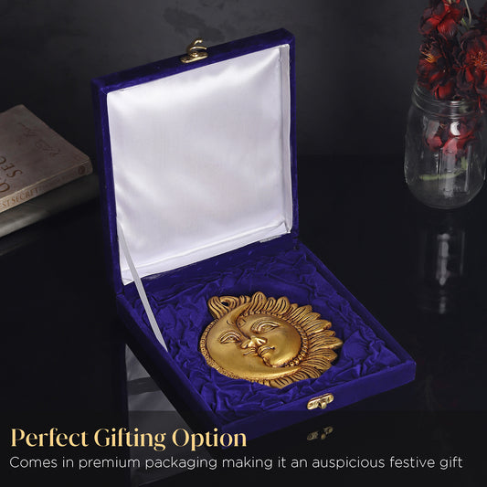 Brass Surya-Chandra Wall Hanging