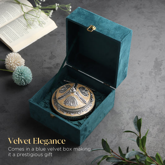 German Silver Bowl With Spoon