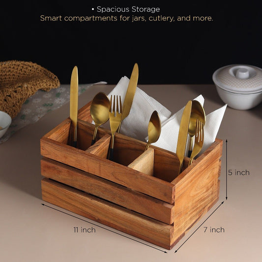 Wooden Kitchen Tools Organizer Holder