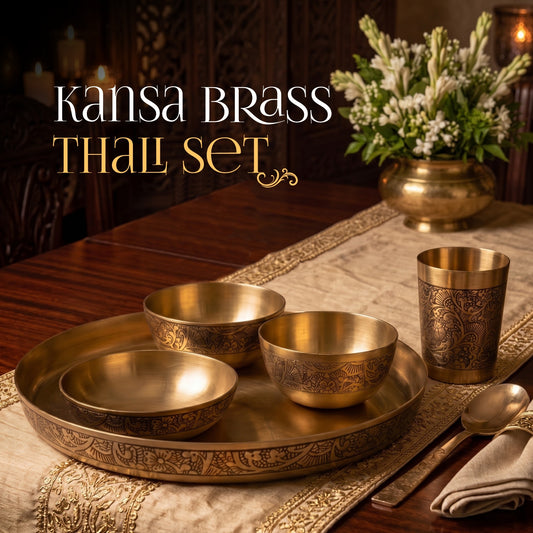 Kansa Brass Thali Set