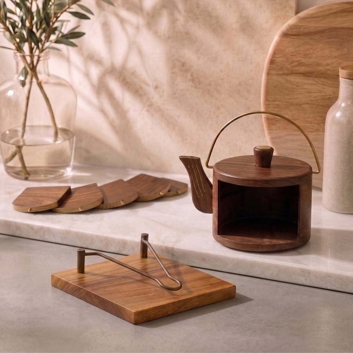 Kettler Coasters Napkin Holder With Clip - handcrafted decor by Yura Designs