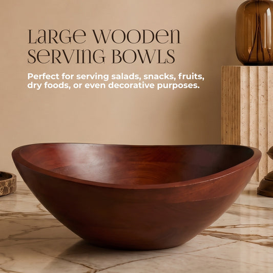 Large Wooden Bowl - Premium Mango Wood