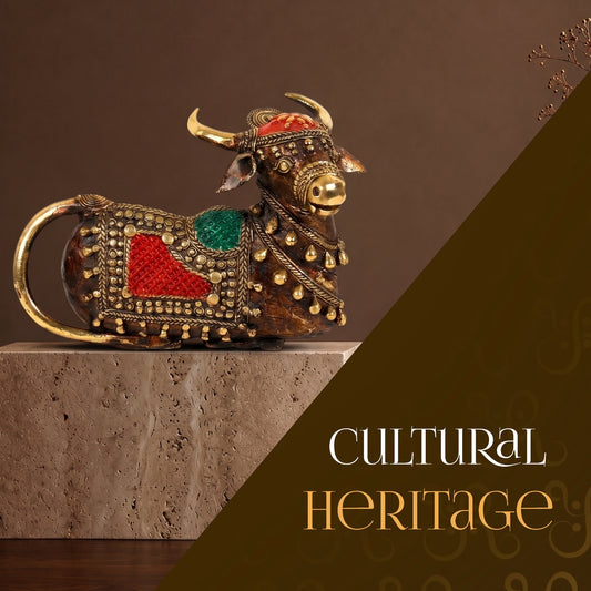 Ornate Brass Nandi