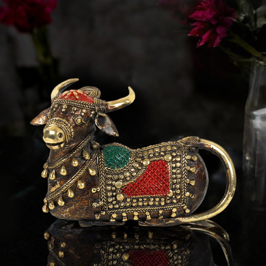 Ornate Brass Nandi