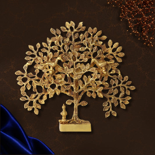 Tree of Life Decorative Brass Home Art with Box