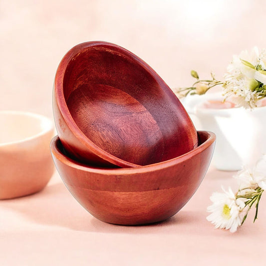 Wooden serving bowls (Set of 2)