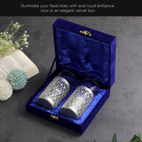 Elegant German Silver Glass Set for Festive Dining (Set of 4)