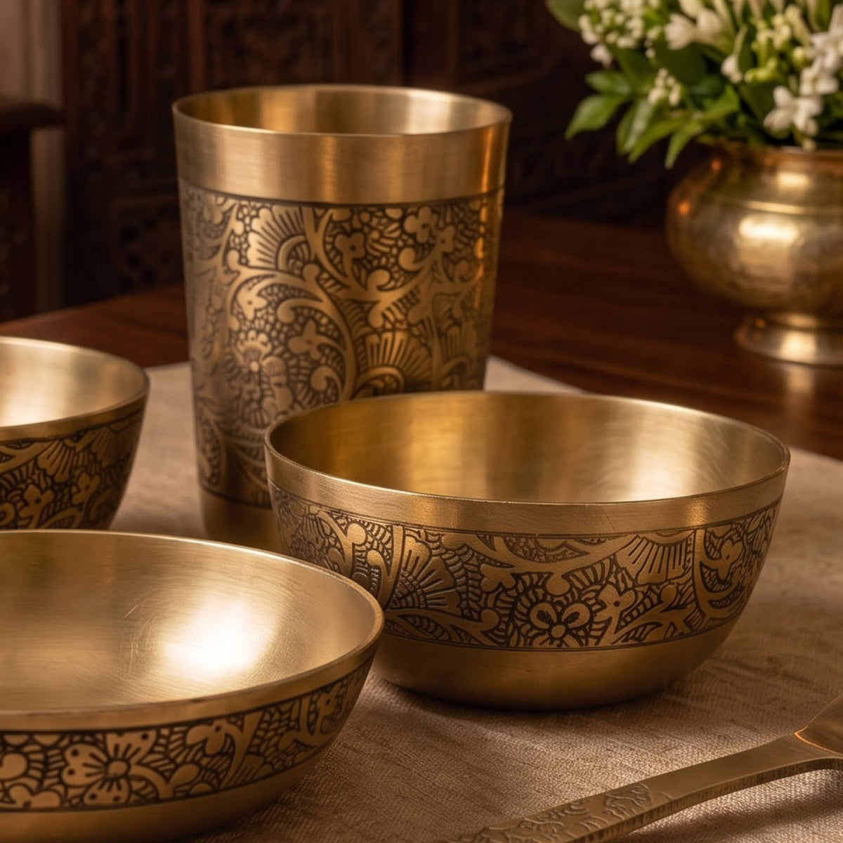 Casa Brass Thali Set