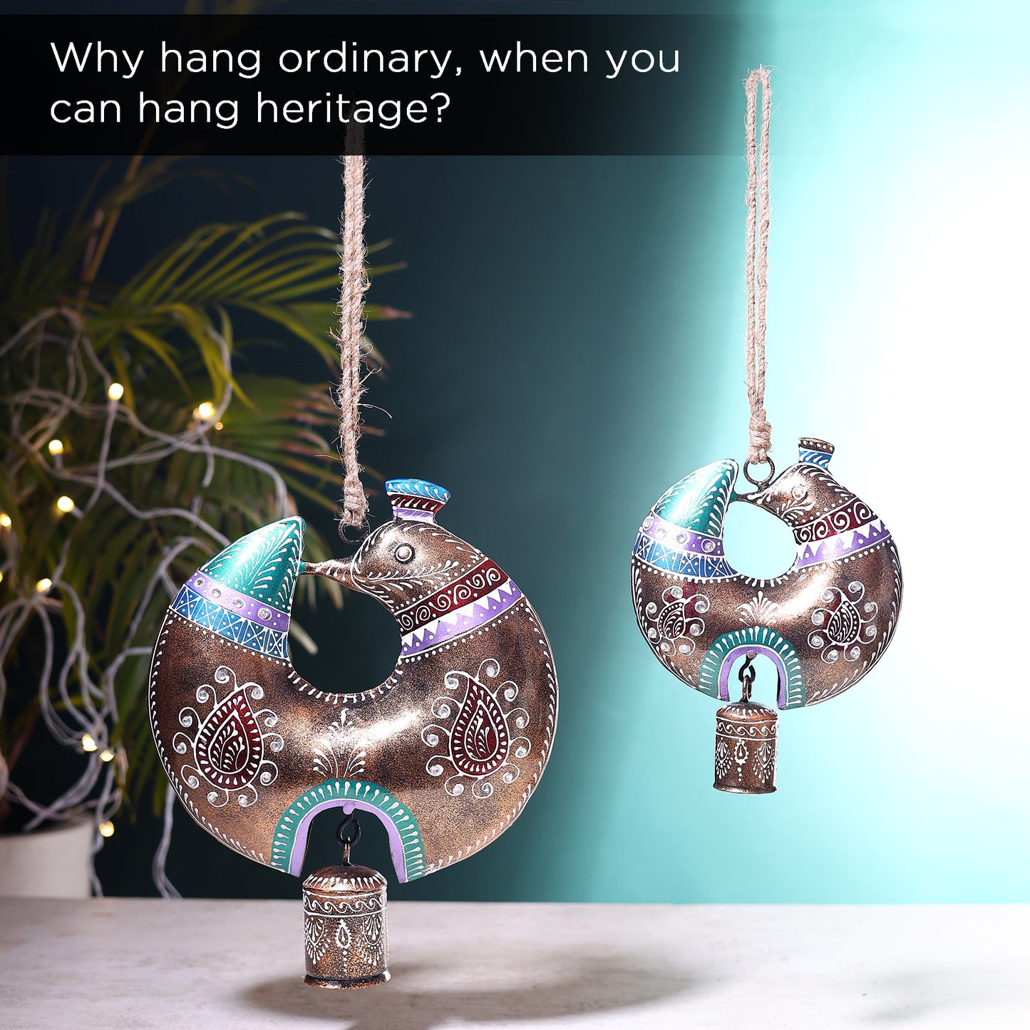 Handcrafted Peacock Bell