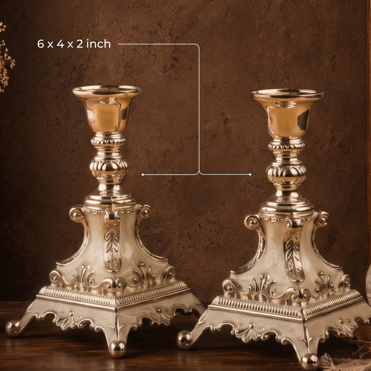 German Silverware Luxe Candle Holders