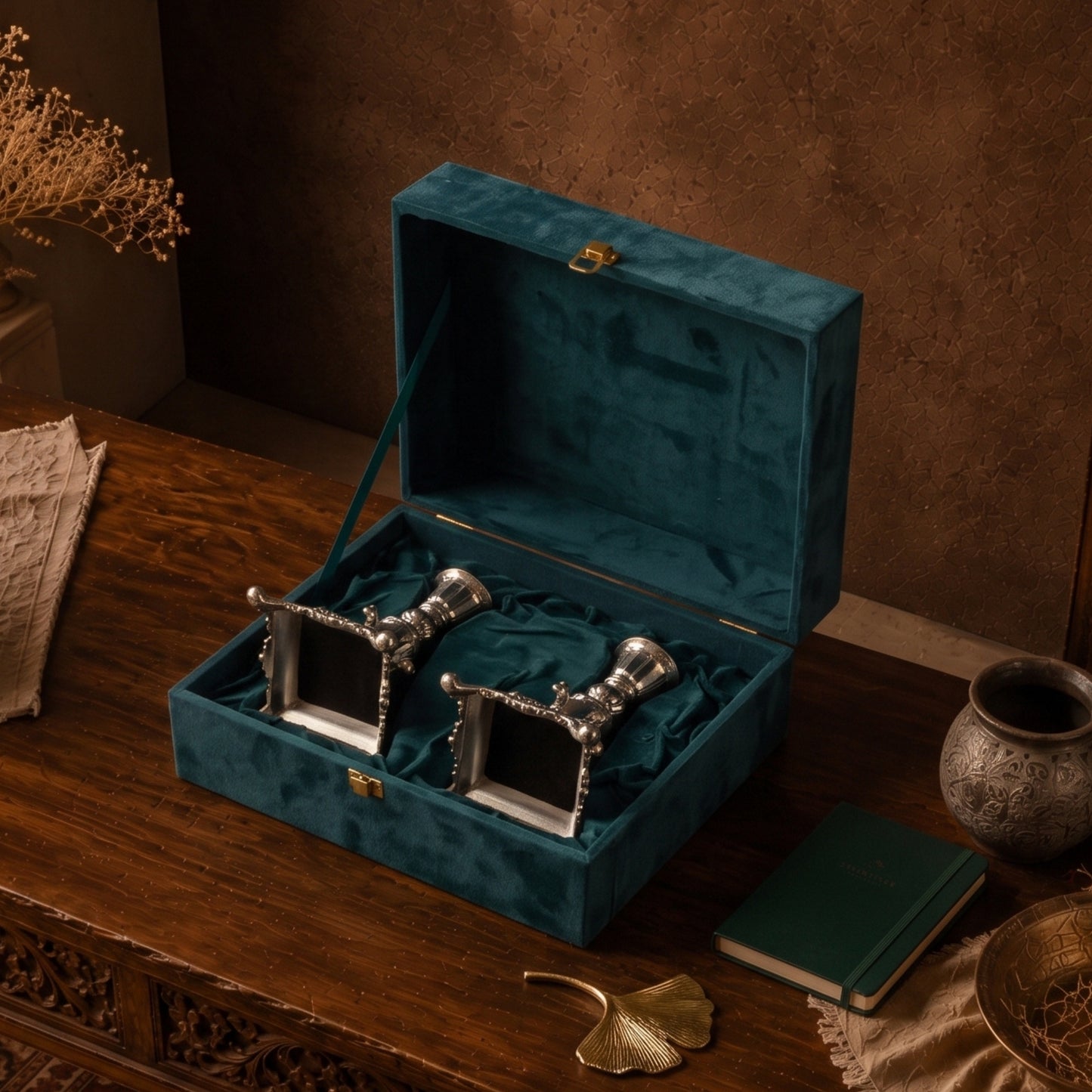 German Silverware Luxe Candle Holders