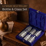 German Silverware Bottle Glass Set - handcrafted decor by Yura Designs