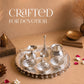 Silver Puja Thali Auspicious Elegance In Every Ritual - handcrafted decor by Yura Designs