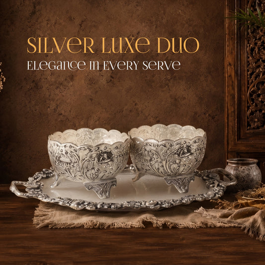 Silver Luxe Duo – Elegance in Every Serve