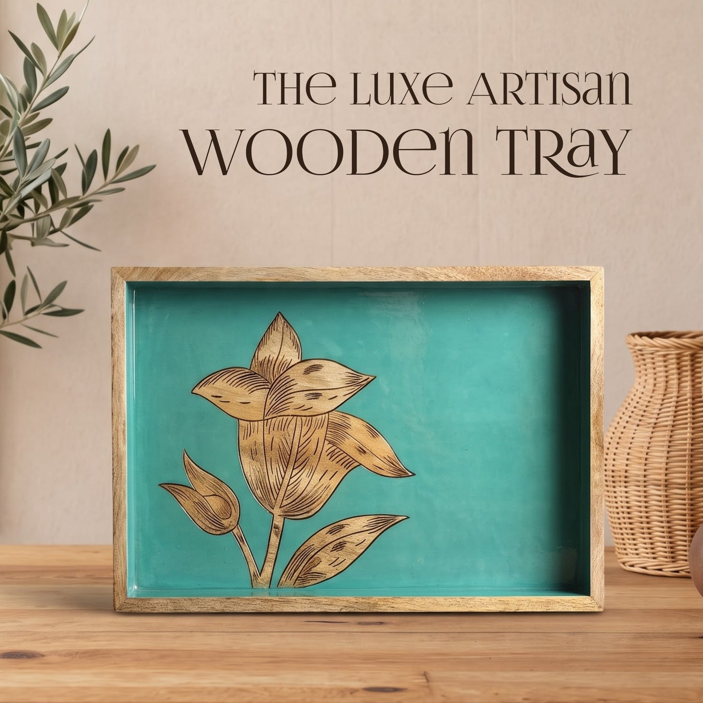 The Luxe Artisan Wooden Tray