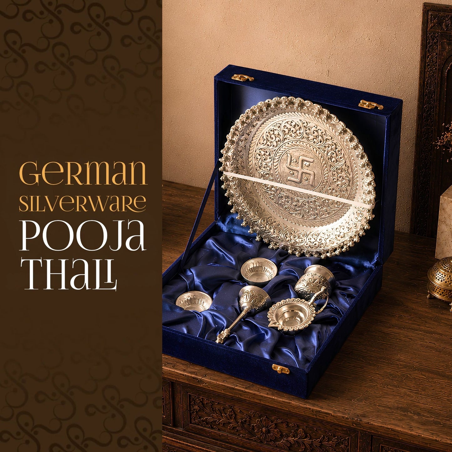 German Silverware Pooja thali