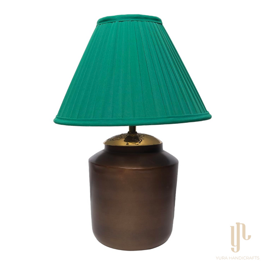 Georgette Pleated Lampshade in Emerald Green