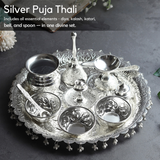 Silver Puja Thali - Auspicious Elegance in Every Ritual