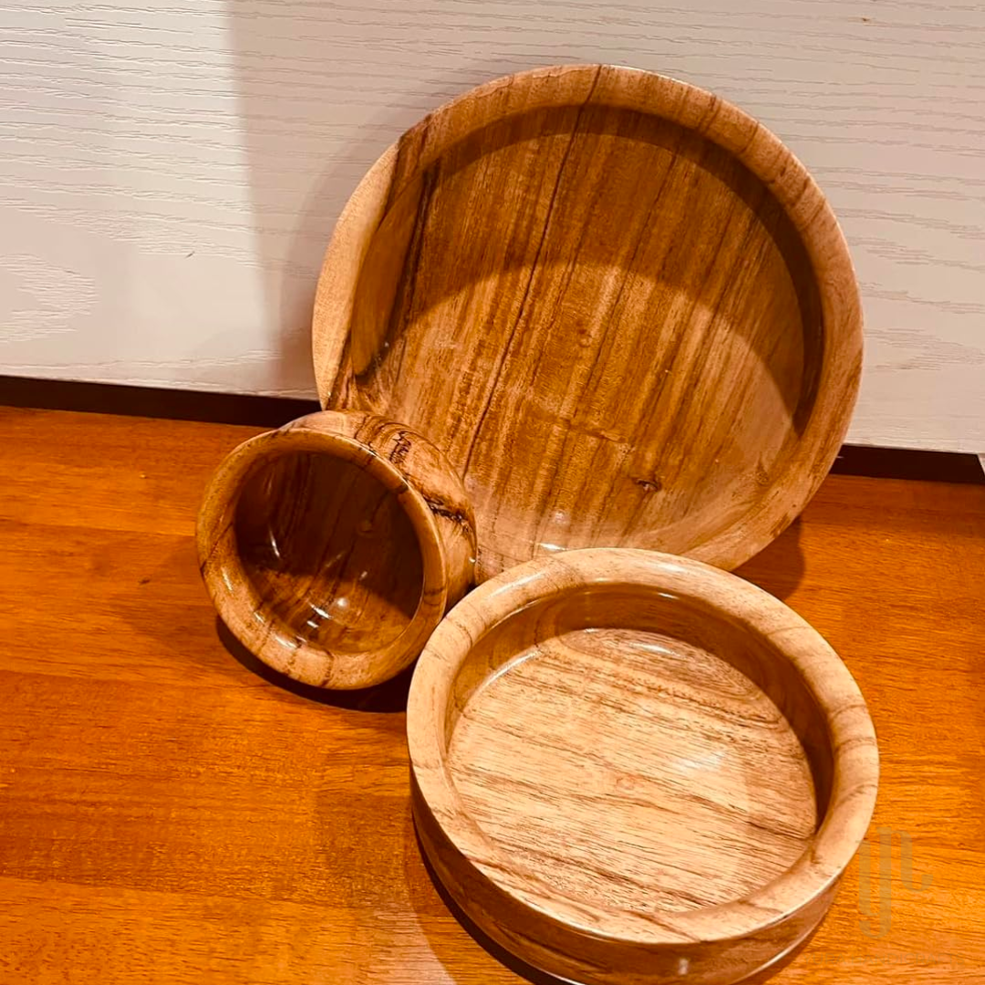 Multipurpose Wooden Serving Bowls (Set of 3)
