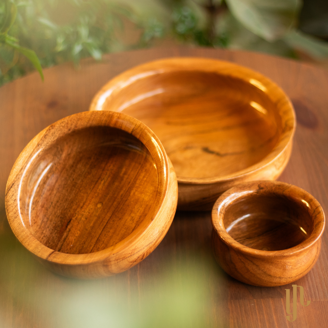 Multipurpose Wooden Serving Bowls (Set of 3)