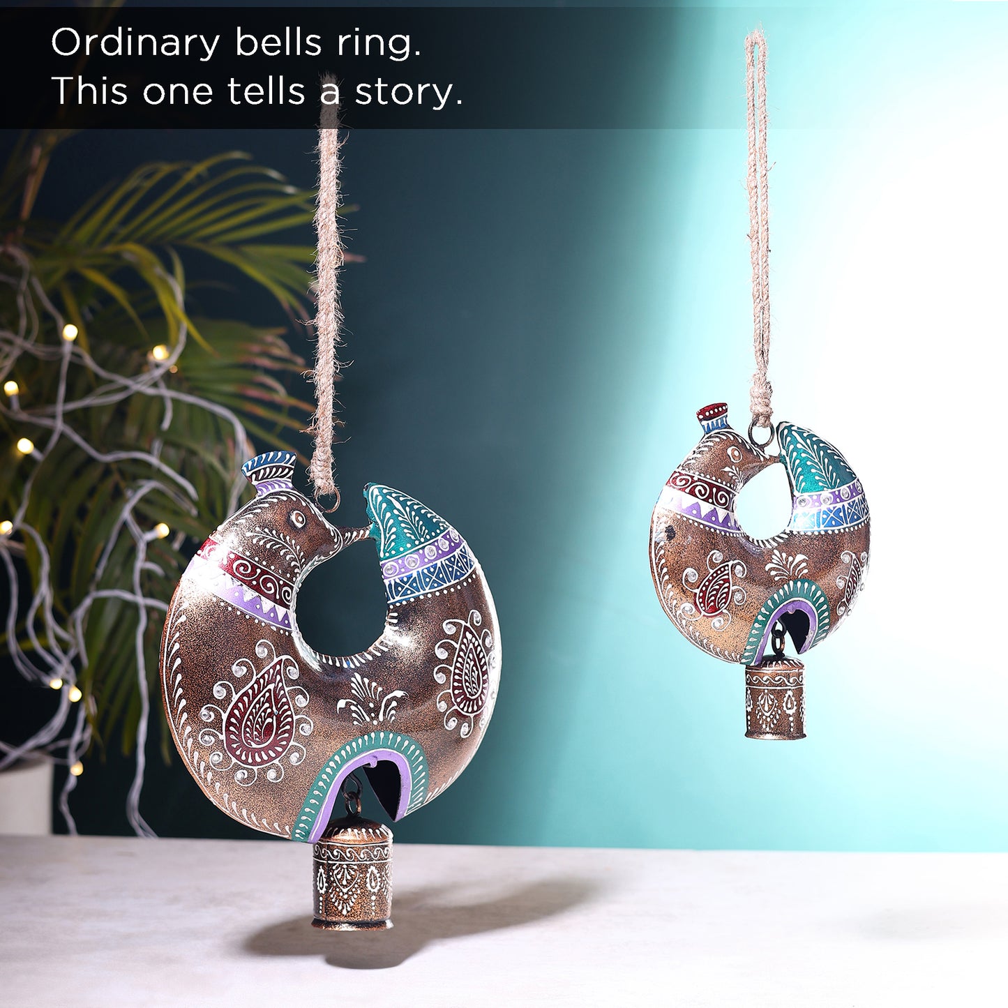 Handcrafted Peacock Bell