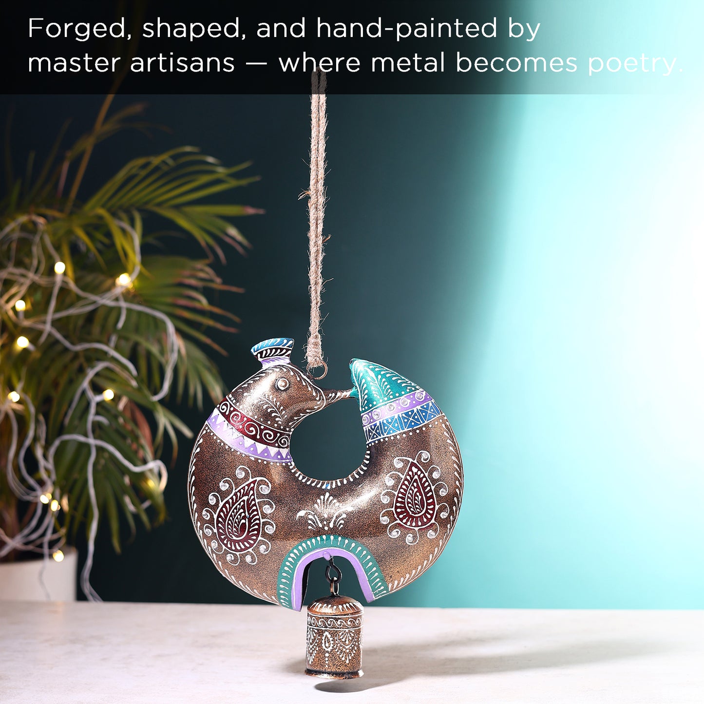 Handcrafted Peacock Bell