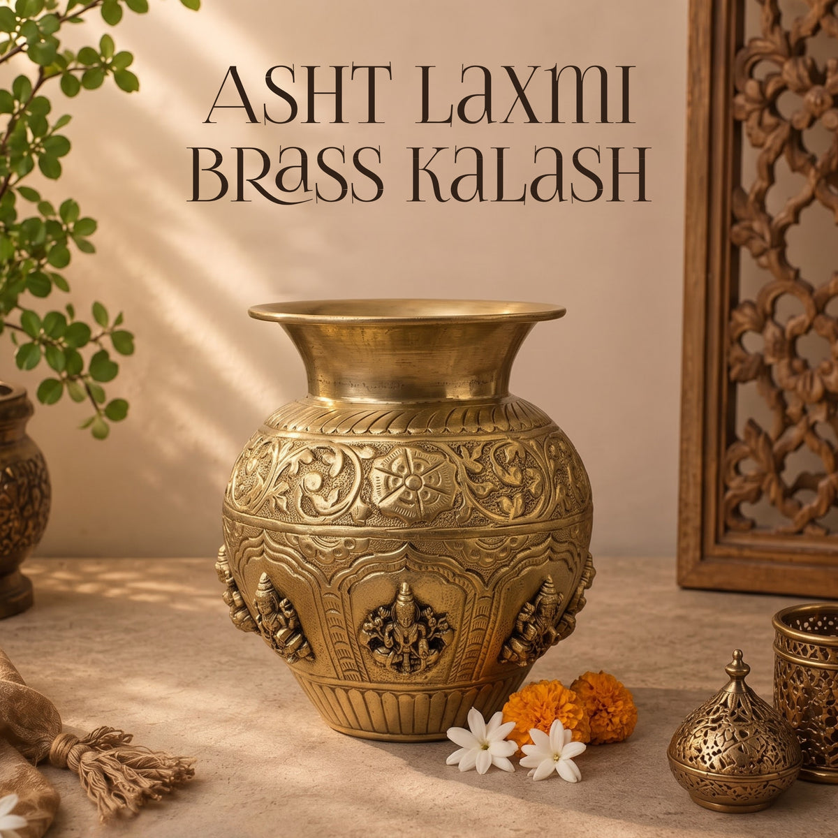 Asht Laxmi Brass Kalash