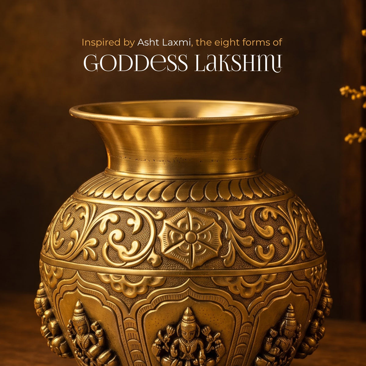 Asht Laxmi Brass Kalash