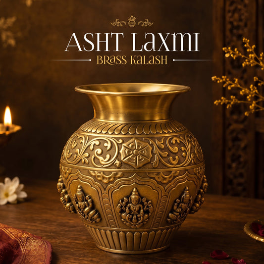 Asht Laxmi Brass Kalash