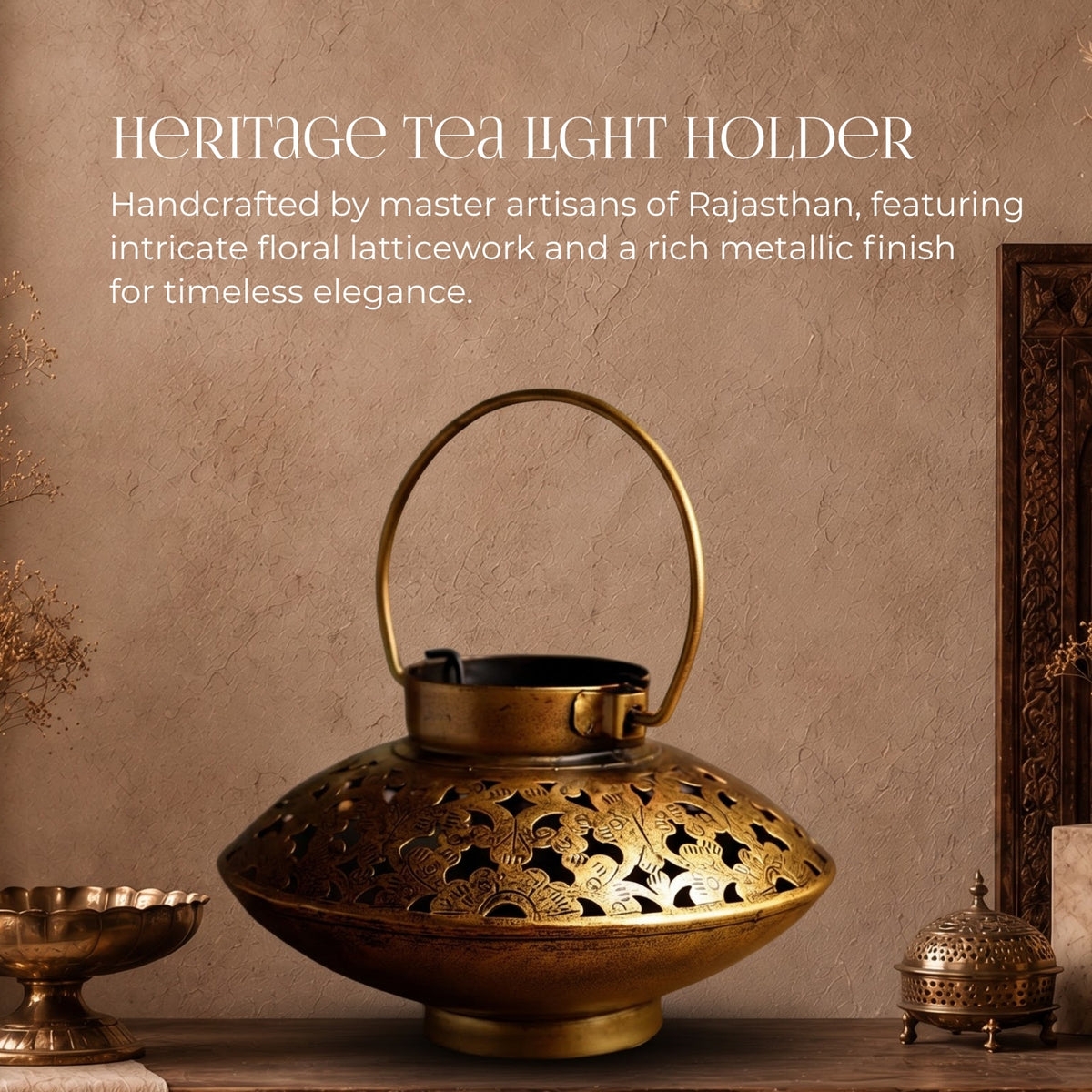 Bindya Prakash Tea-Light holder – handcrafted decor piece by Yura Designs