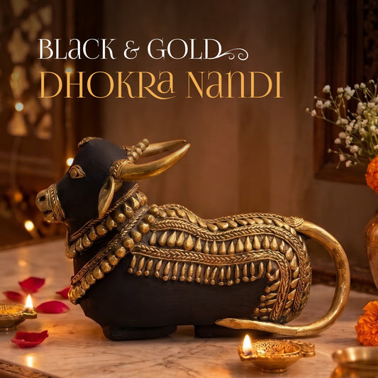 Black & Gold Dhokra Nandi