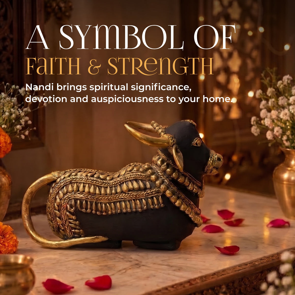 Black & Gold Dhokra Nandi