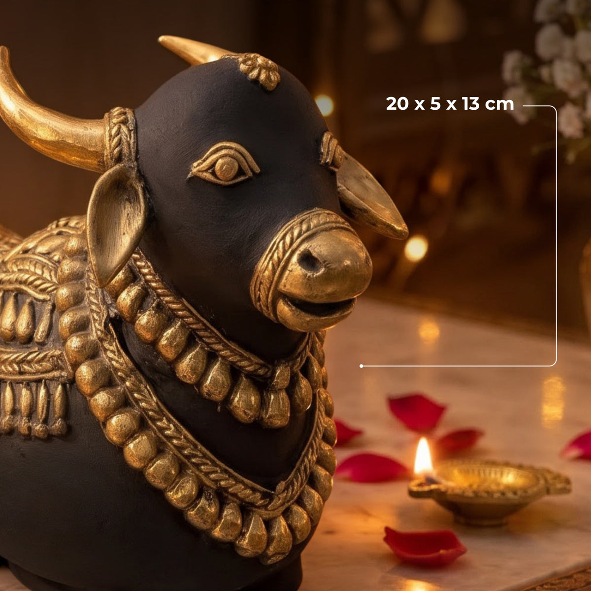 Black & Gold Dhokra Nandi